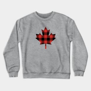 Canada Maple Leaf Red Flannel Canadian Crewneck Sweatshirt